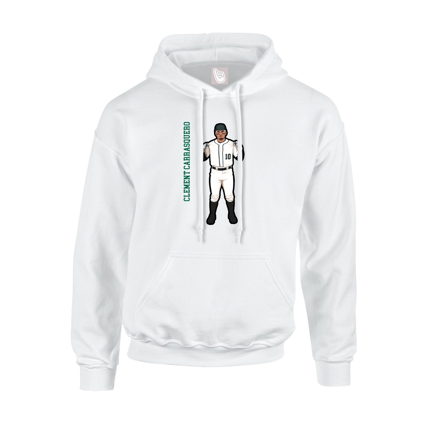 Hoodie — Name Vertical in White