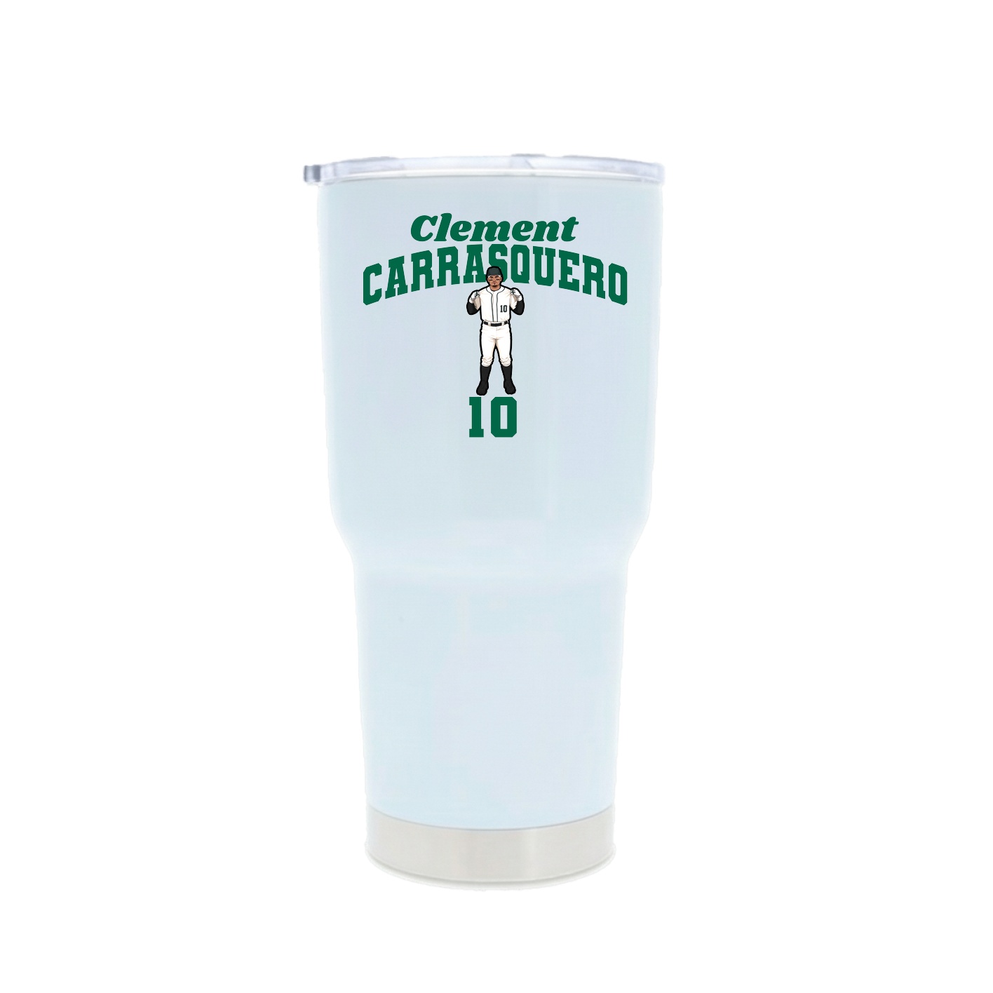30oz Stainless Steel Tumbler — Signature Arch in White