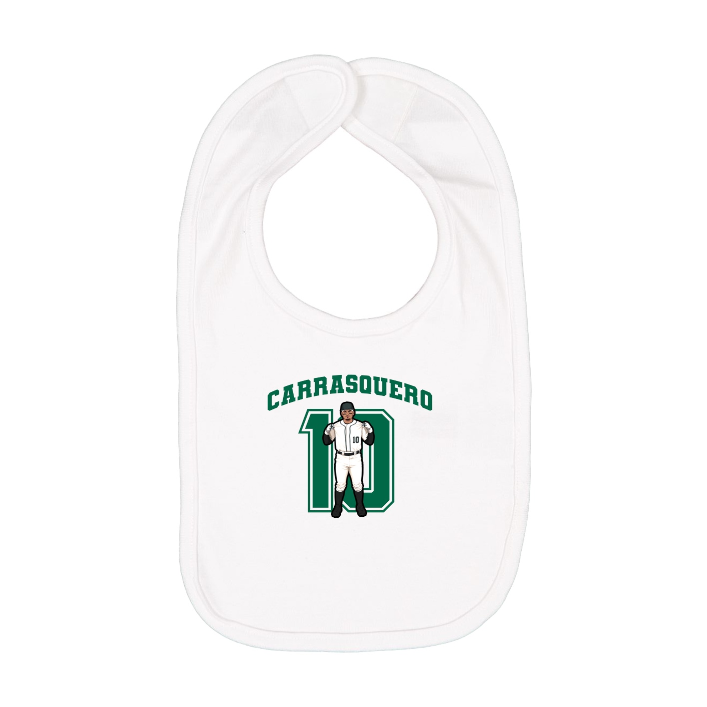 Infant Bib — Number in White