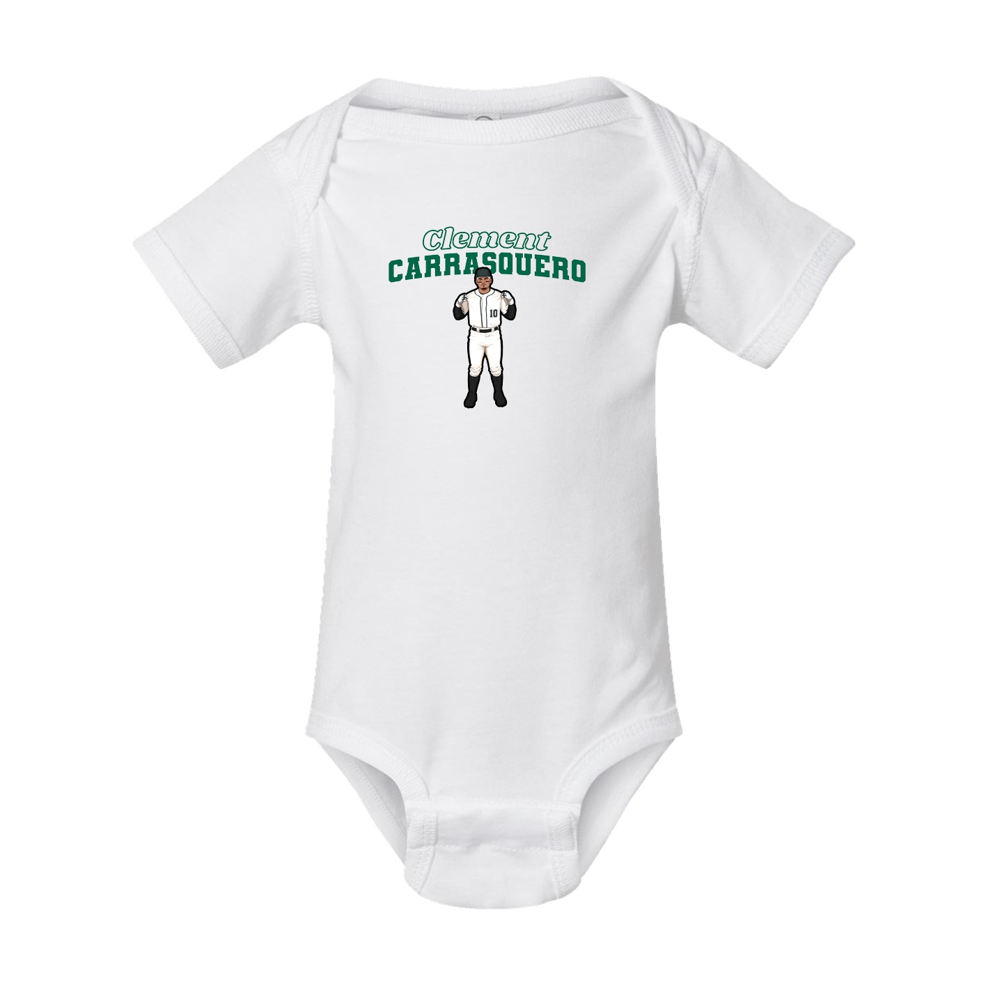 Baby Onesie — Name Arch in White