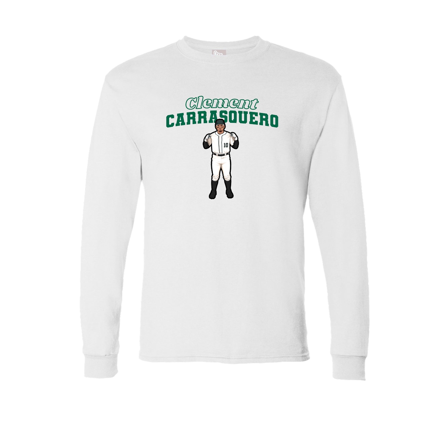 Long Sleeve Tee — Name Arch in White