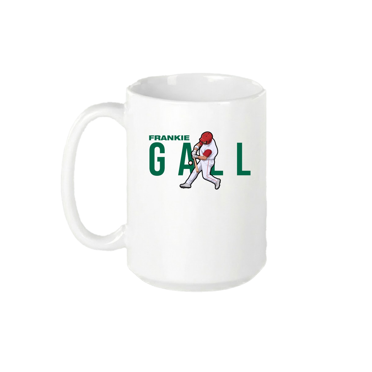 15oz Coffee Mug — Player Name in White
