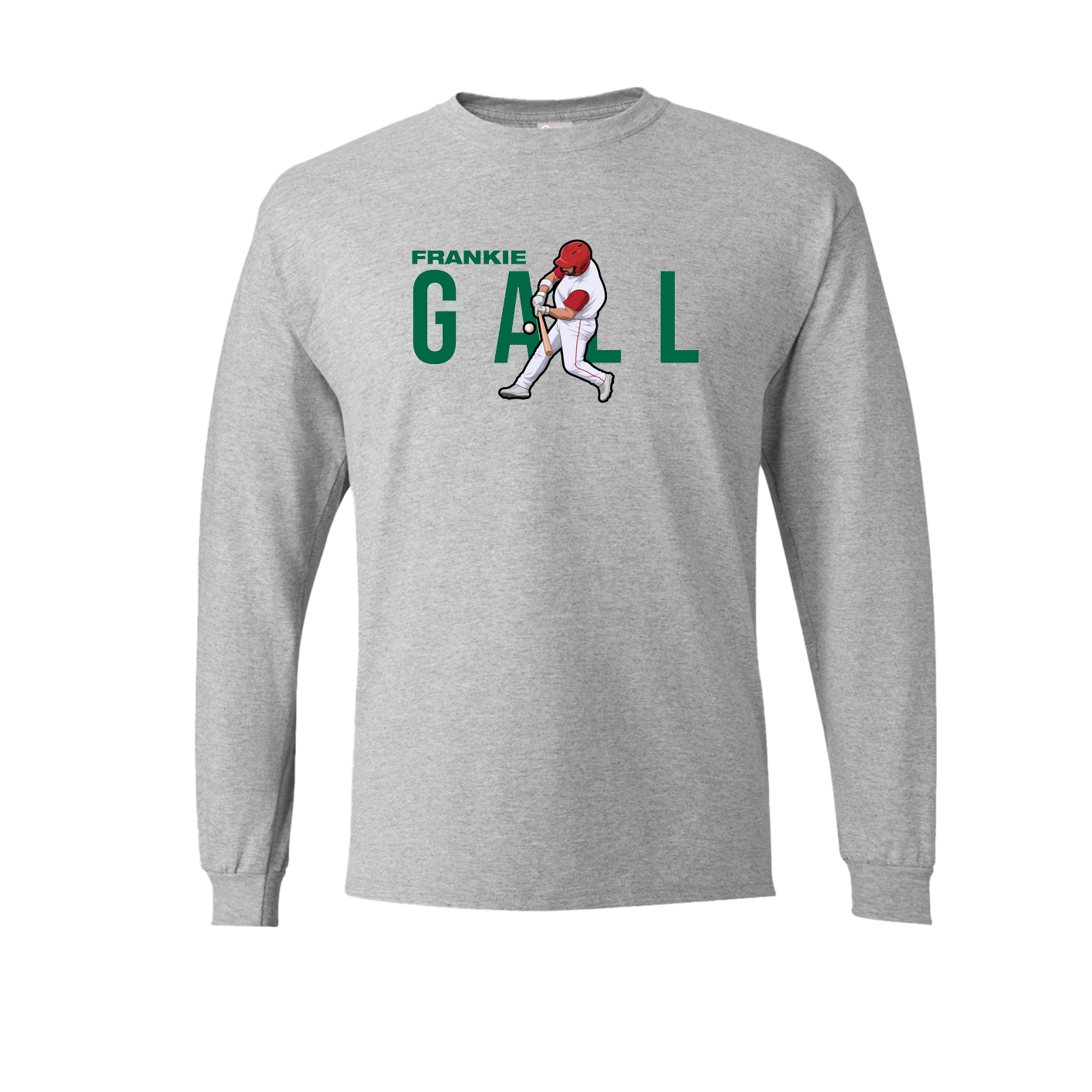 Long Sleeve Tee — Player Name in Grey