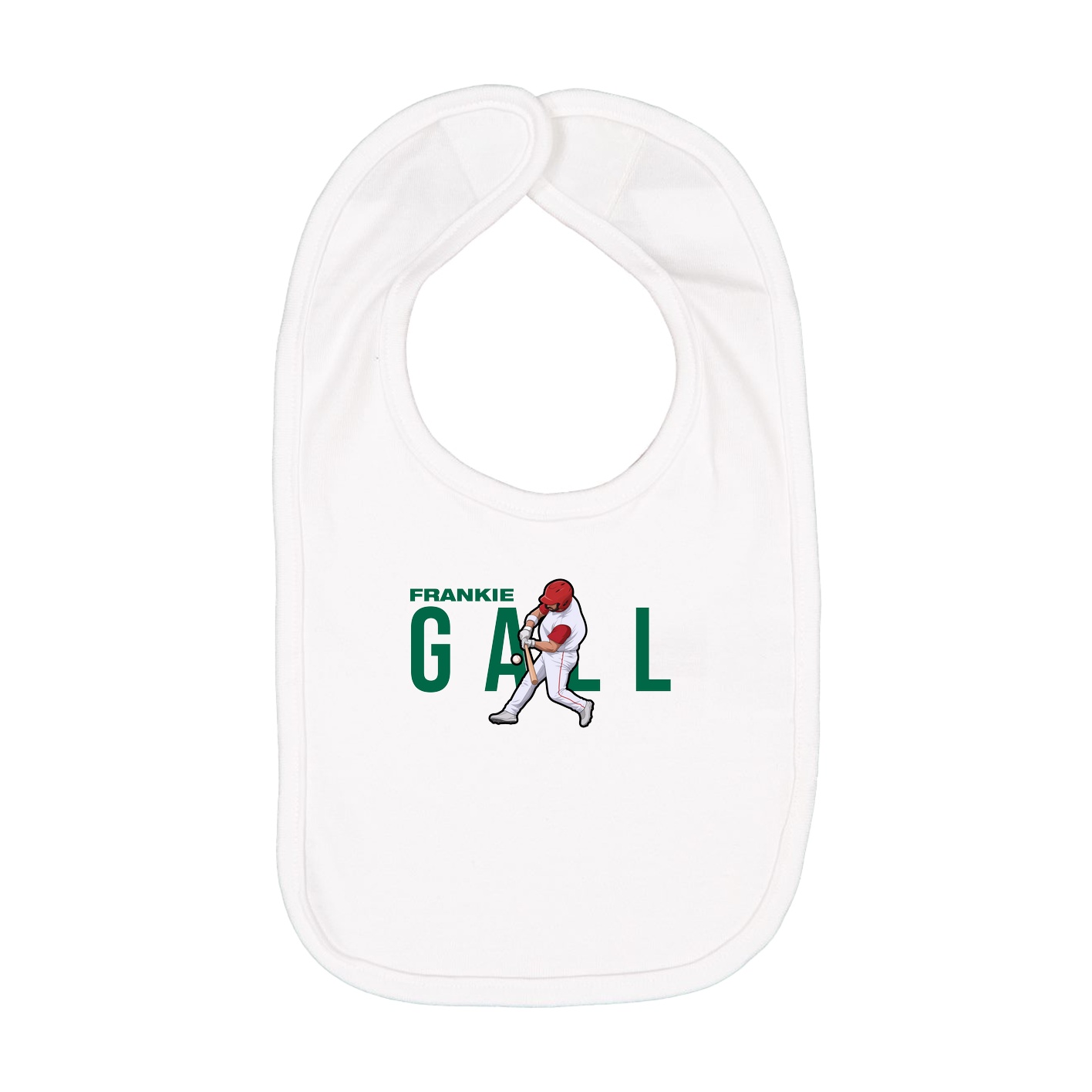 Infant Bib — Player Name in White