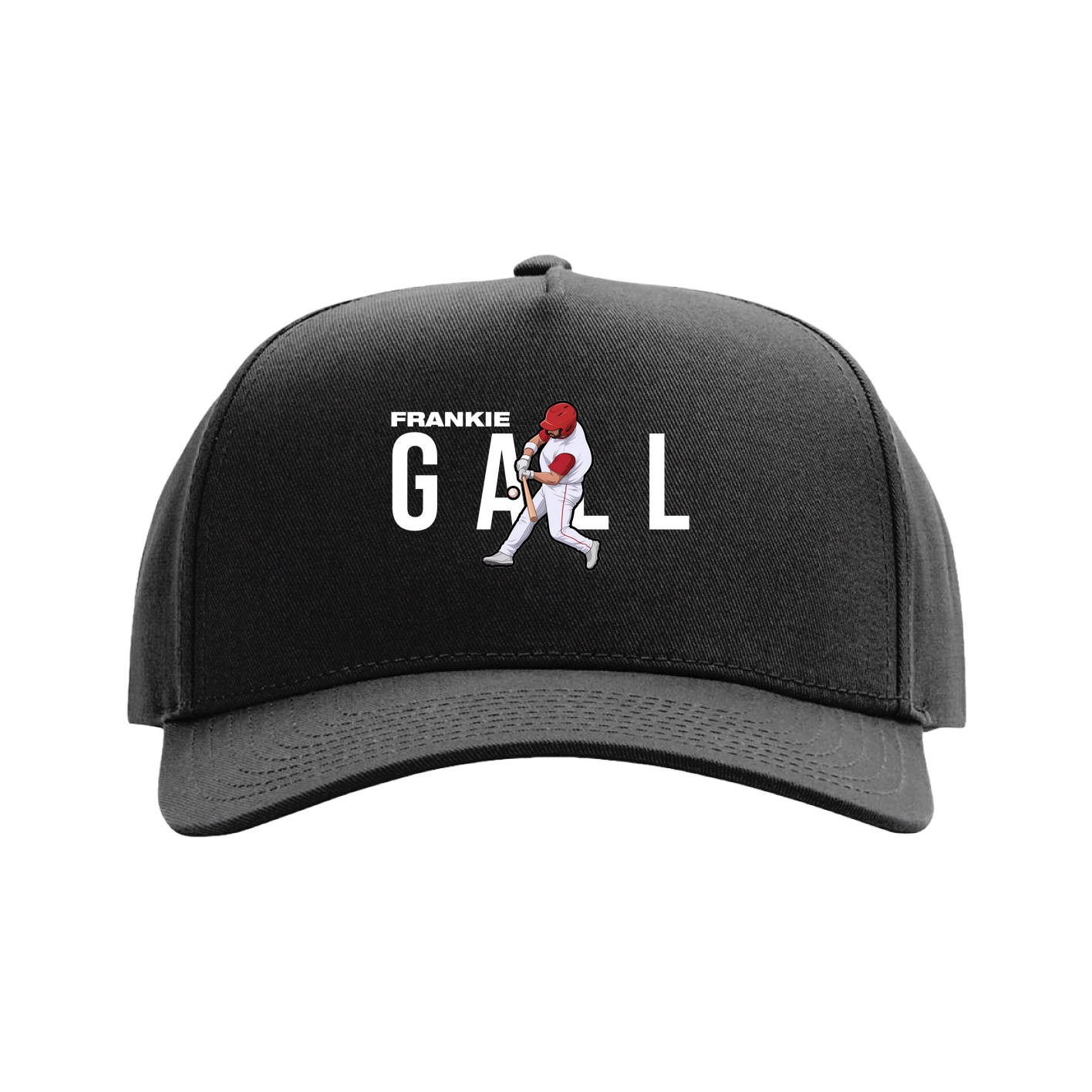 Full Fabric Five-Panel Champ Cap — Player Name in Black