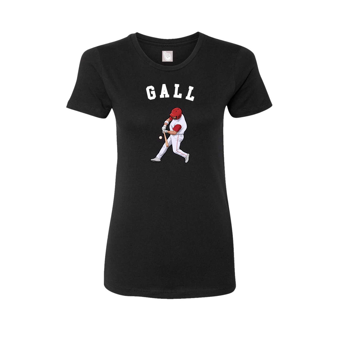 Fitted Women's Tee — Shirsey Arch in Black