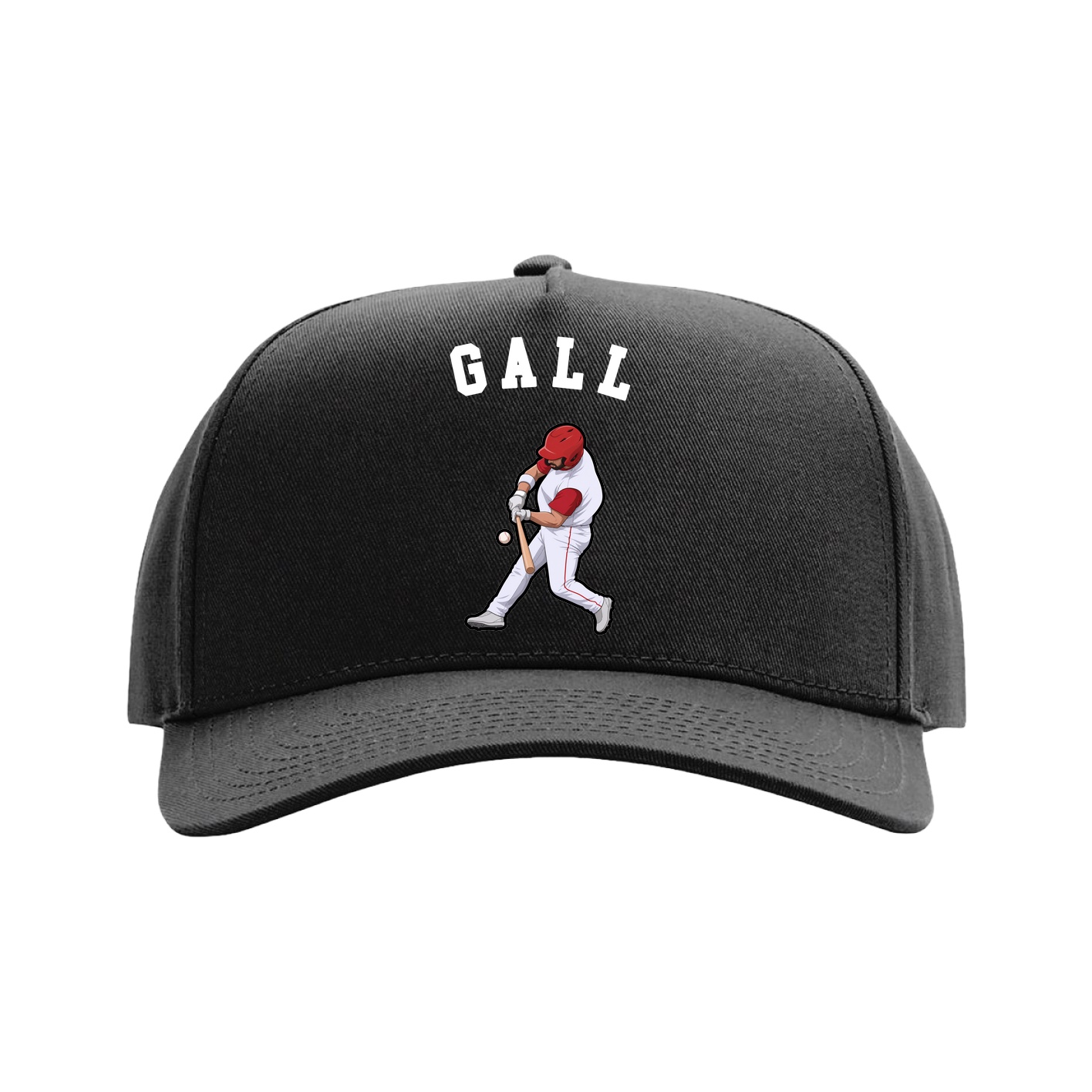 Full Fabric Five-Panel Champ Cap — Shirsey Arch in Black