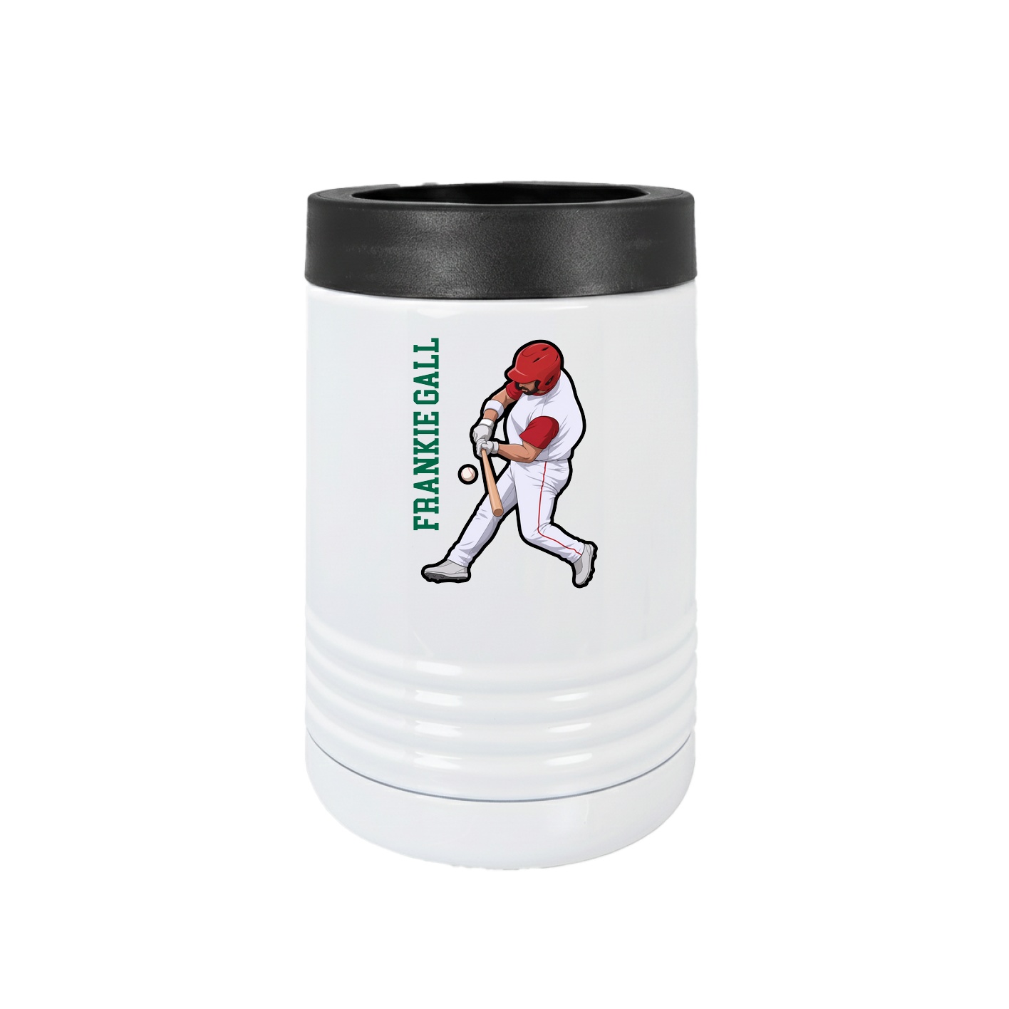 Beverage Holder — Name Vertical in White