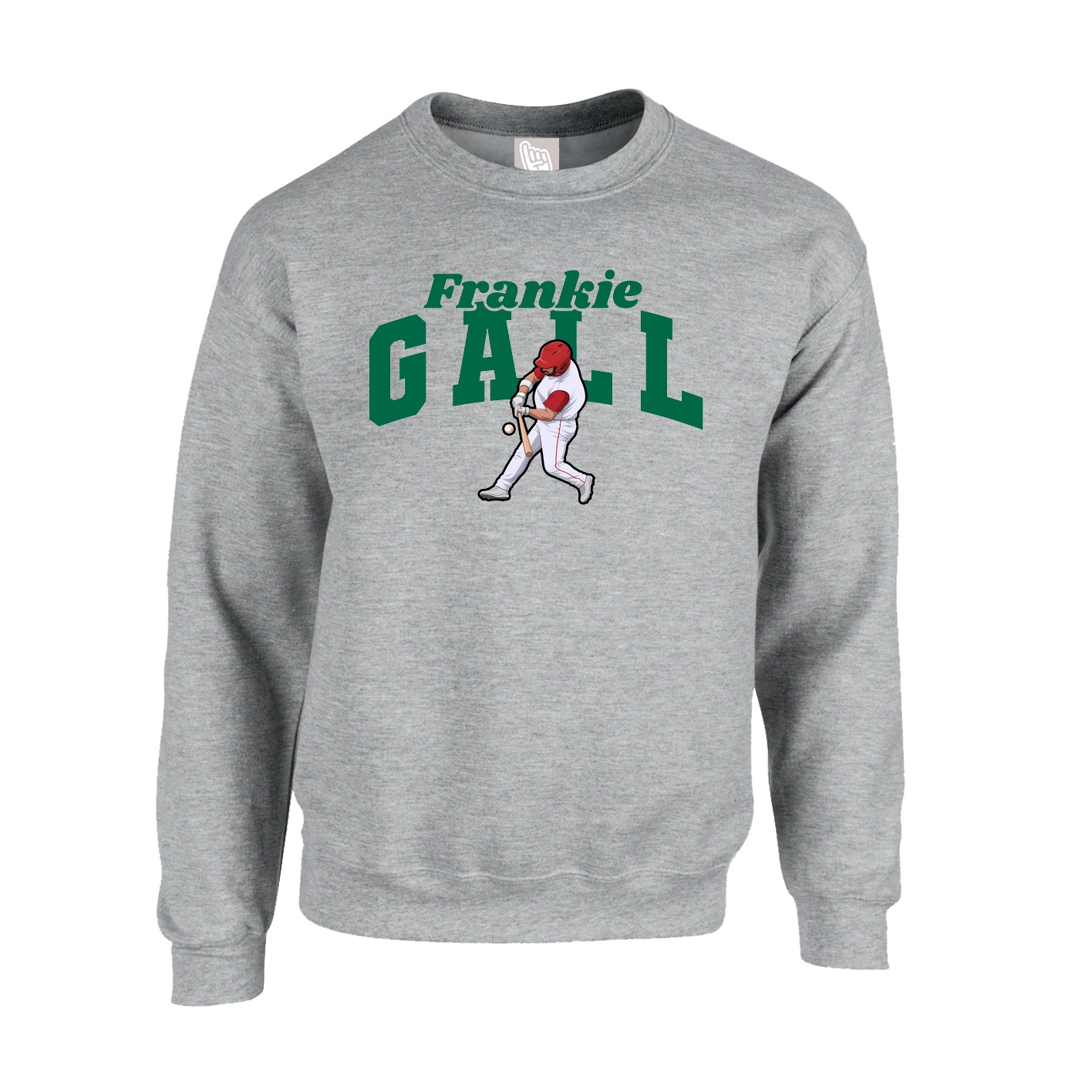Fleece Crew — Signature Arch in Grey