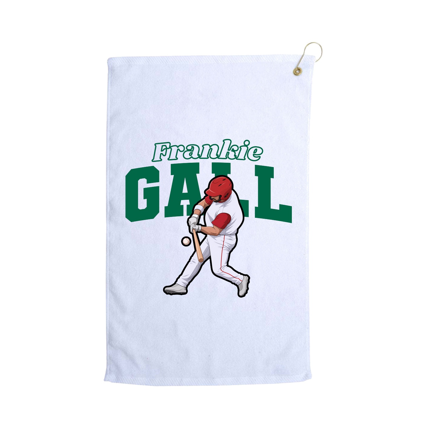 Golf Towel — Name Arch in White