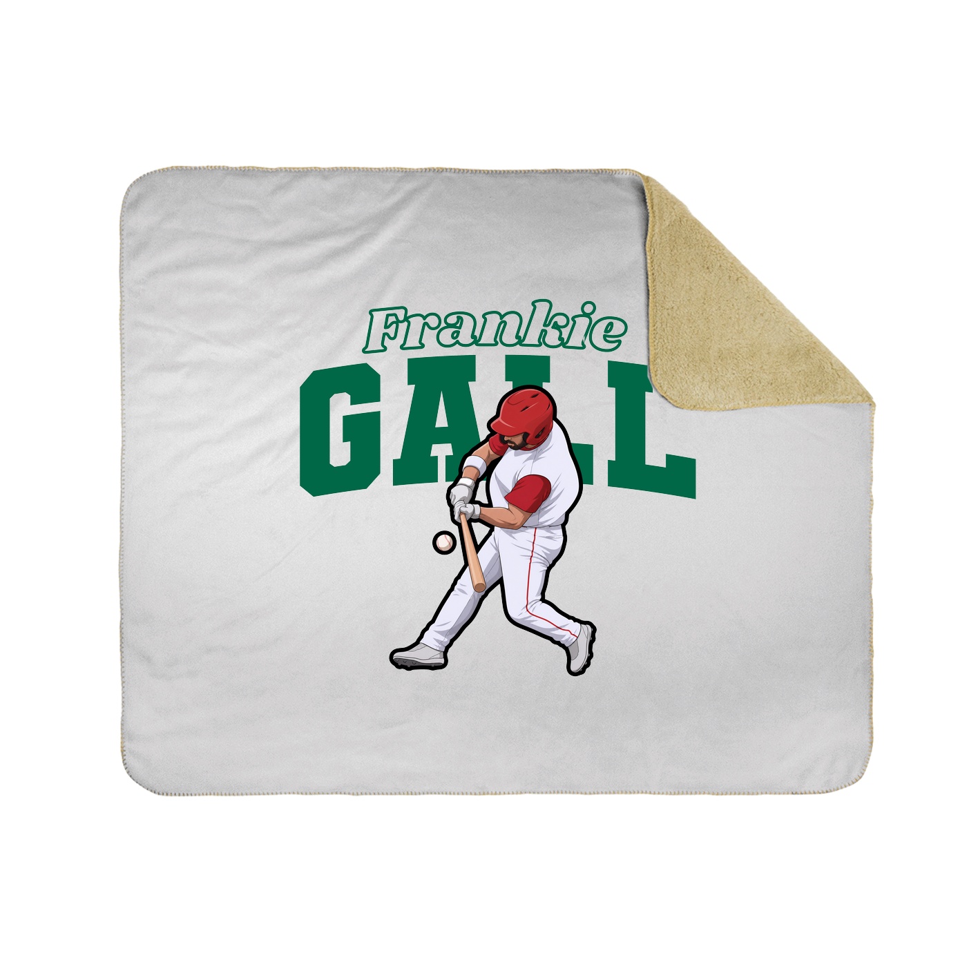 Throw Blanket — Name Arch in White