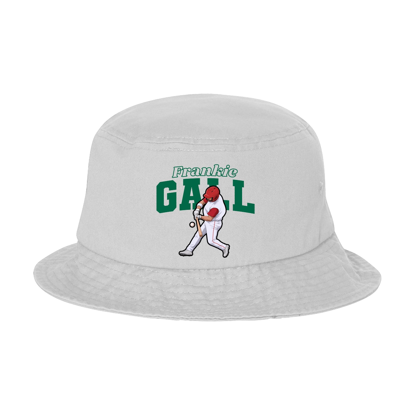Bucket Cap — Name Arch in White