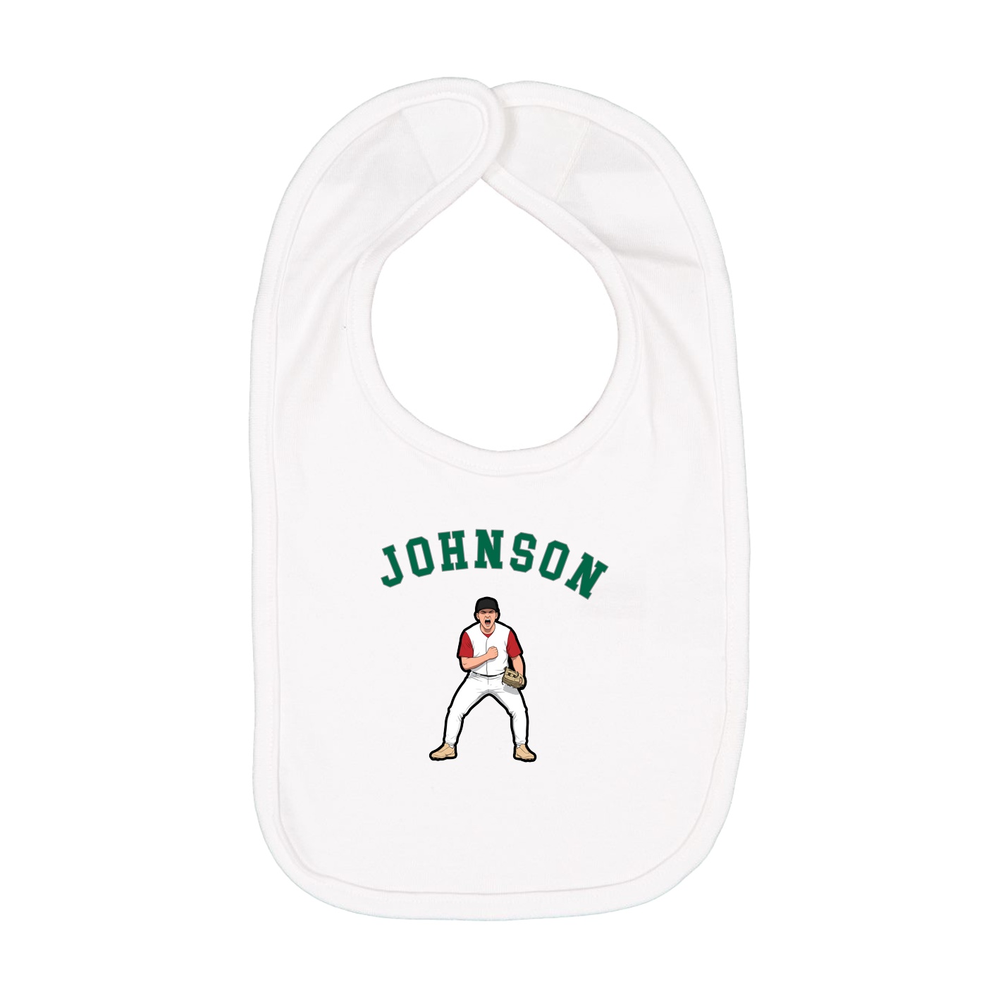 Infant Bib — Shirsey Arch in White