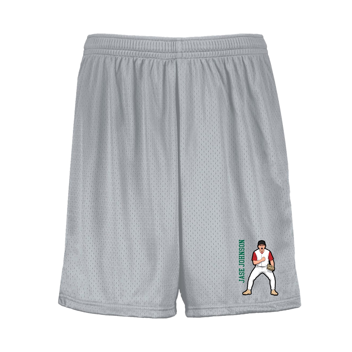 Shorts — Name Vertical in Silver