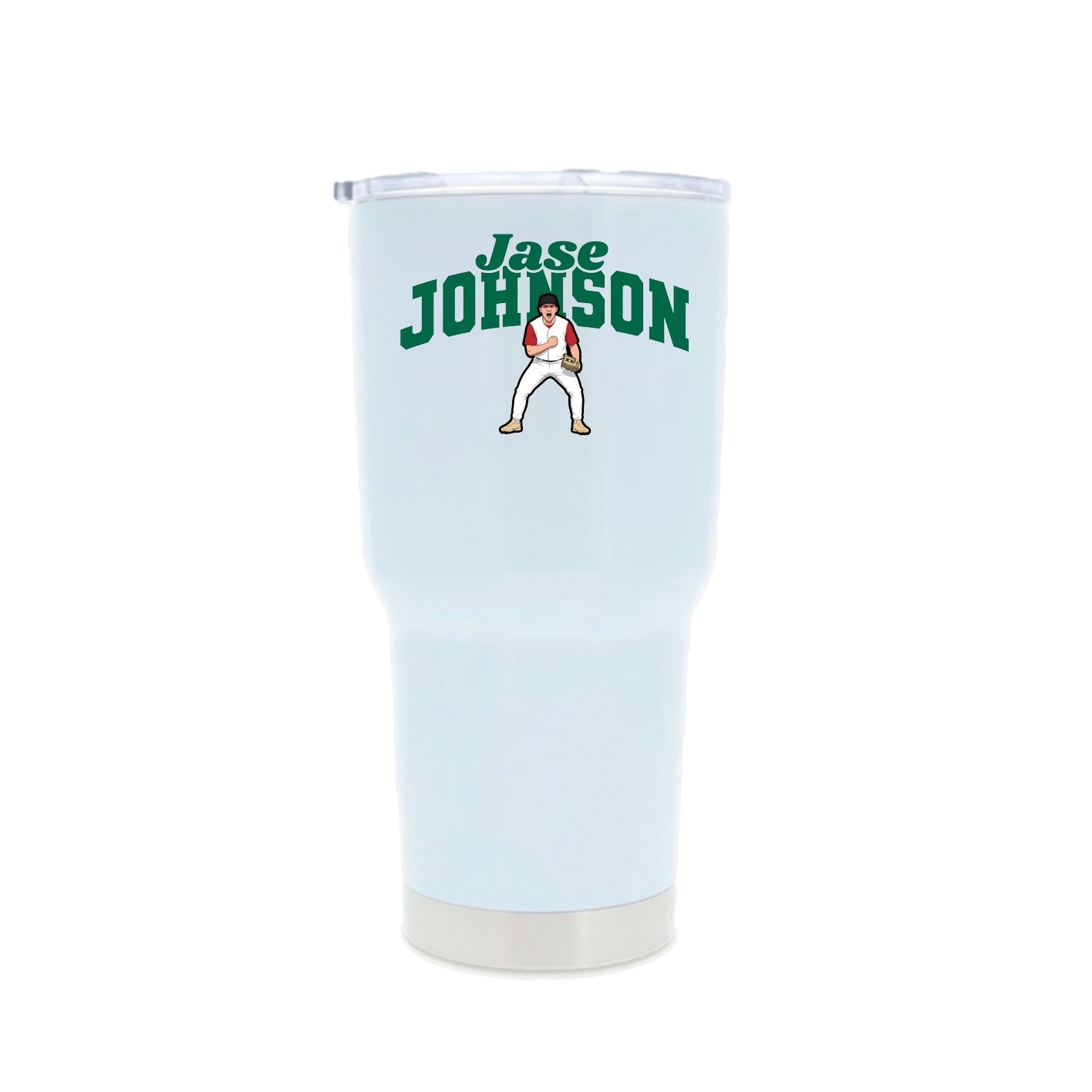 30oz Stainless Steel Tumbler — Signature Arch in White