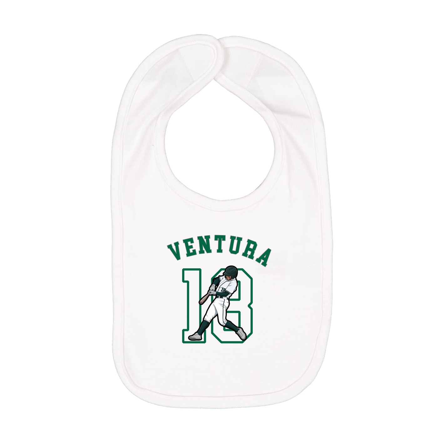 Infant Bib — Shirsey Arch in White
