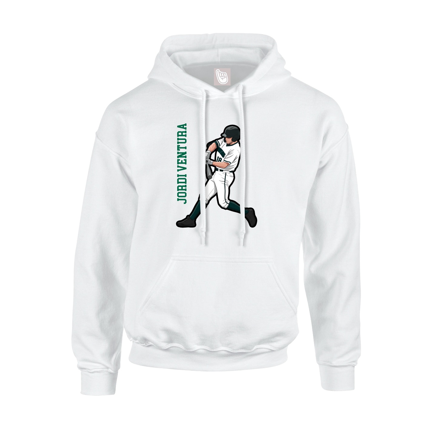 Hoodie — Name Vertical in White