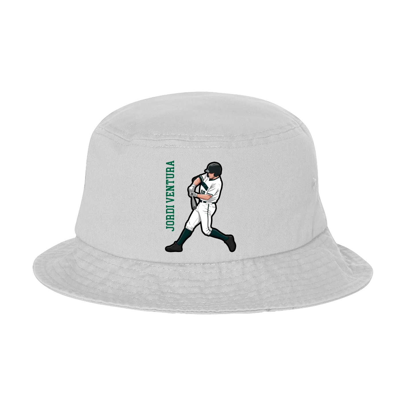 Bucket Cap — Name Vertical in White