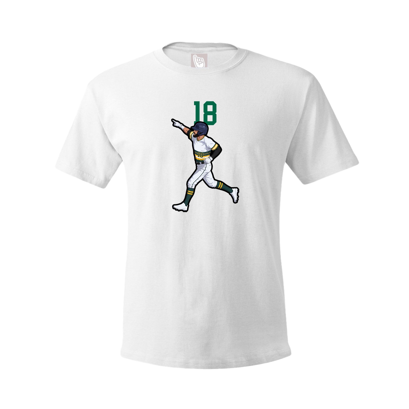 Youth Tee — Number Top in White