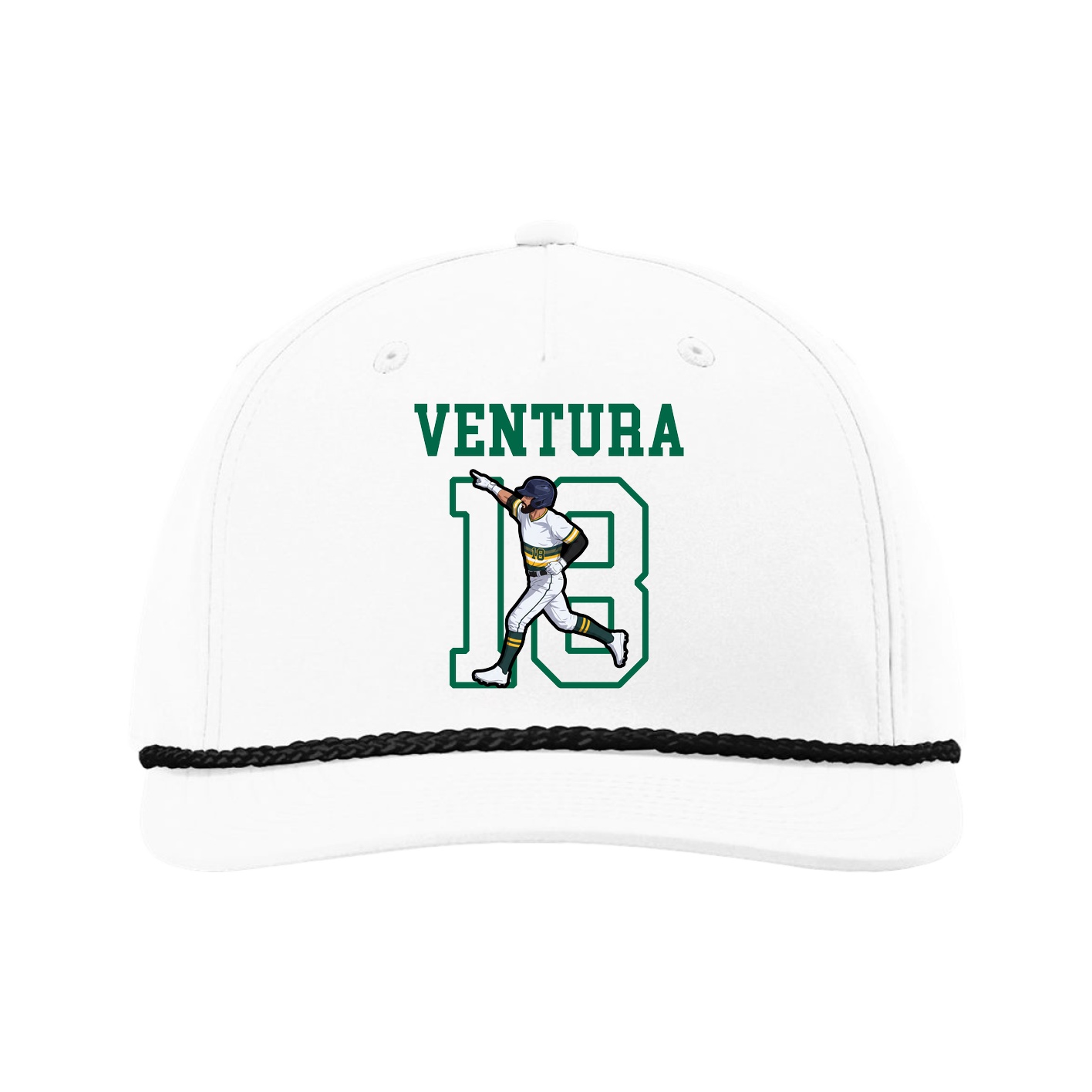 Five-Panel Classic Rope Cap — Shirsey in White