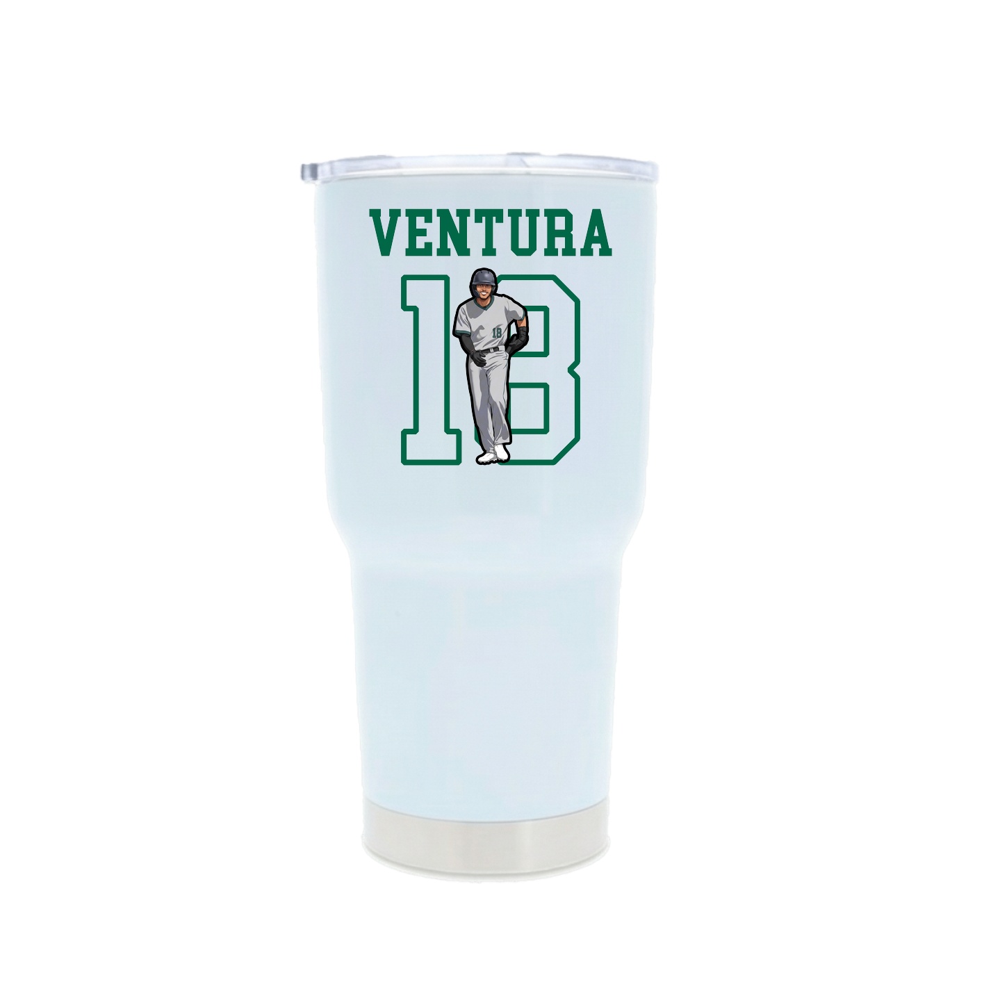 30oz Stainless Steel Tumbler — Shirsey in White
