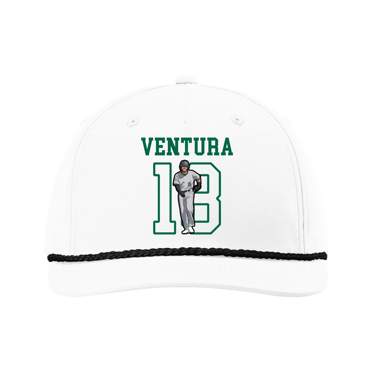 Five-Panel Classic Rope Cap — Shirsey in White