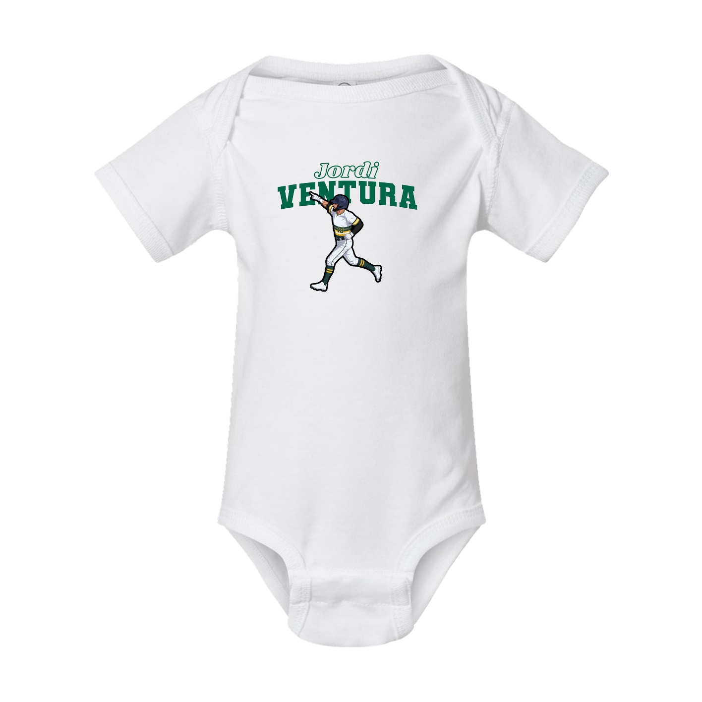 Baby Onesie — Name Arch in White