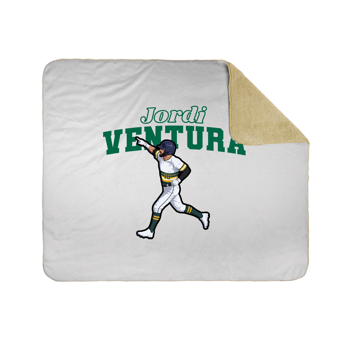 Throw Blanket — Name Arch in White