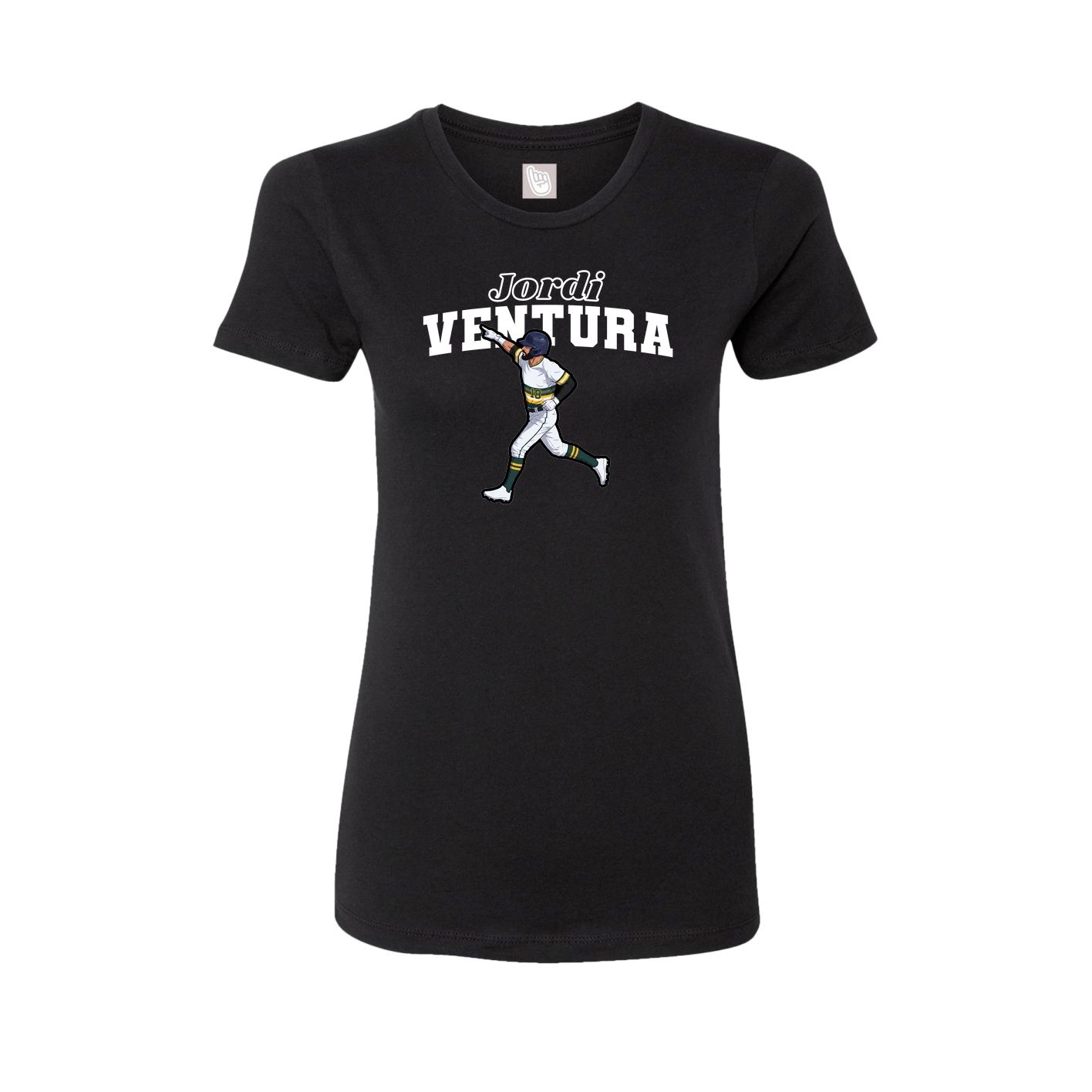 Fitted Women's Tee — Name Arch in Black