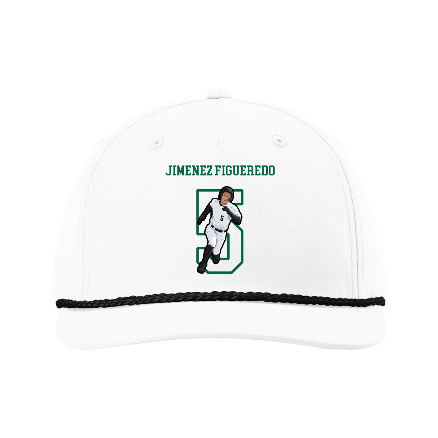 Five-Panel Classic Rope Cap — Shirsey in White