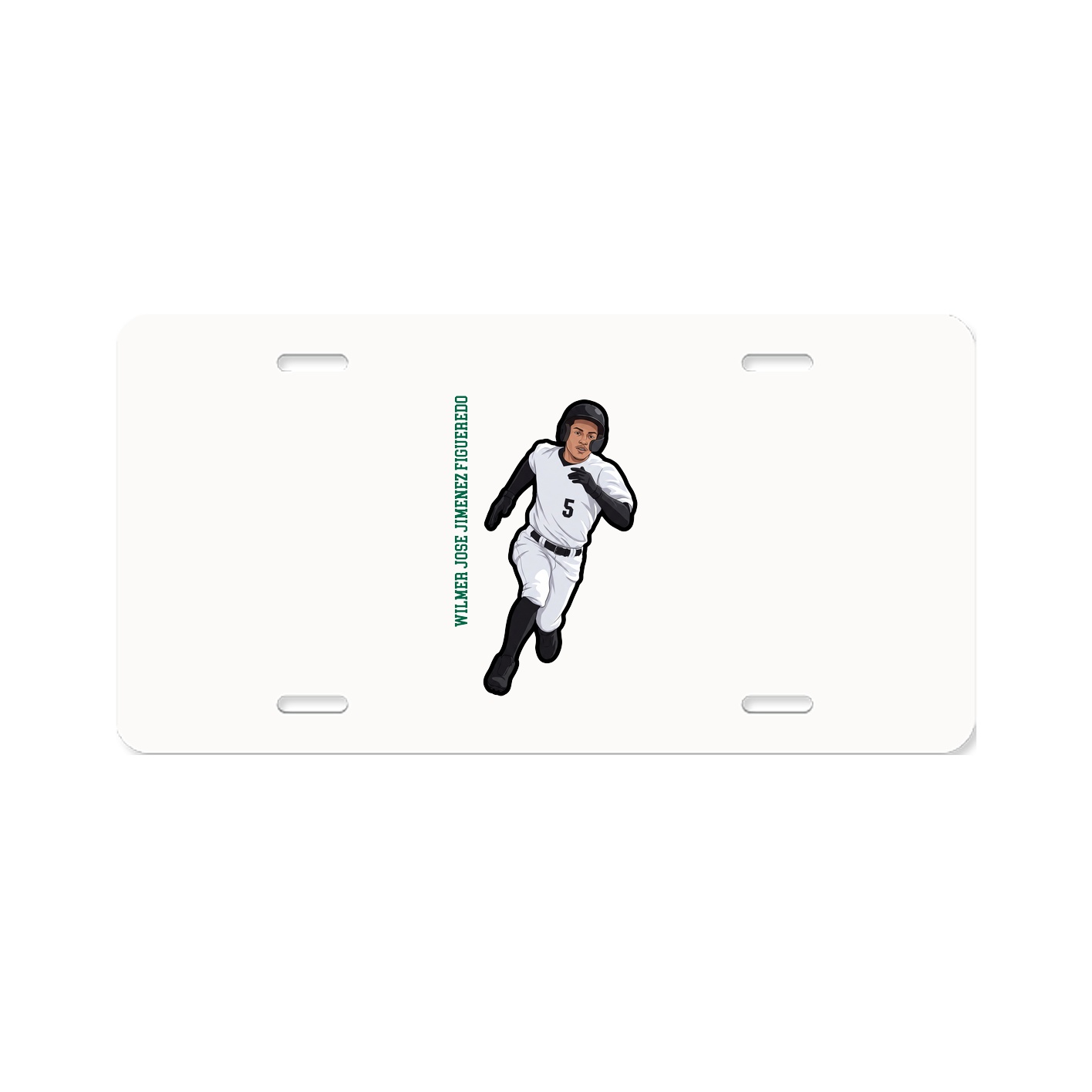 License Plate — Name Vertical in Classic