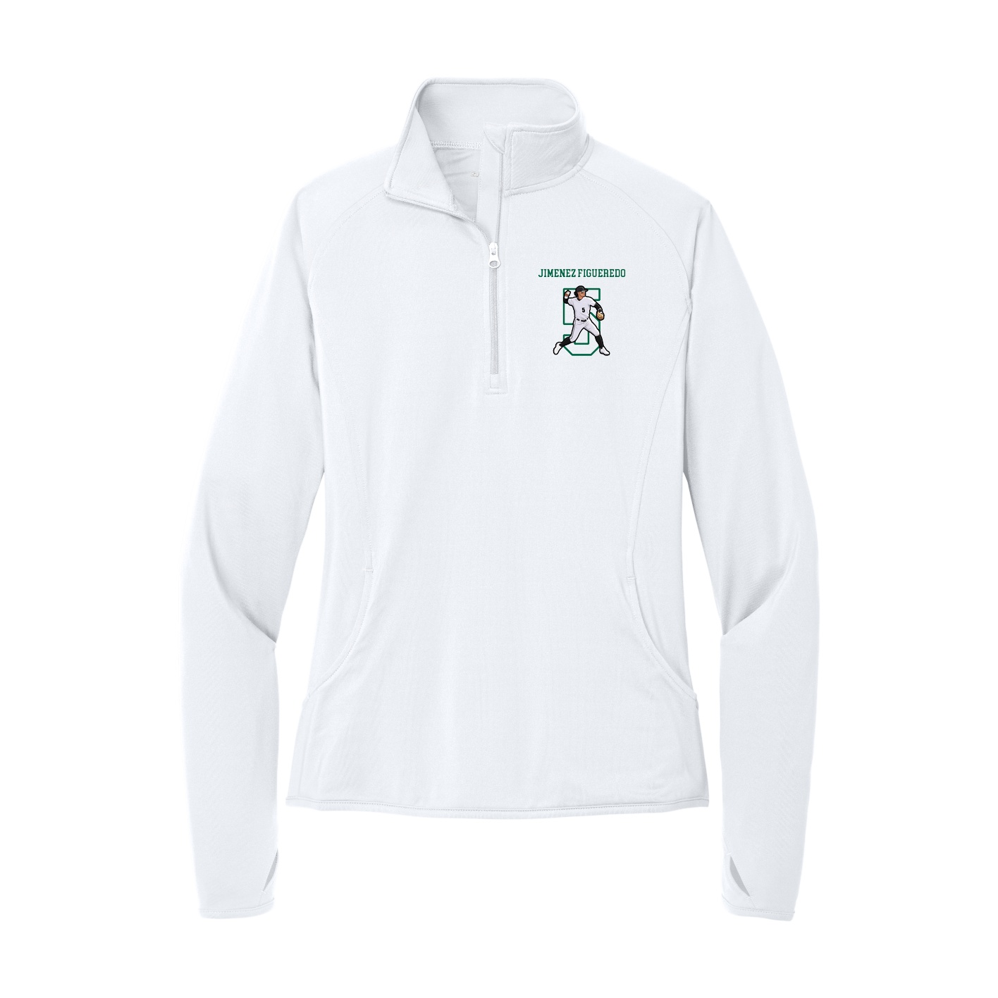 Women's Q-Zip Pullover — Shirsey in White