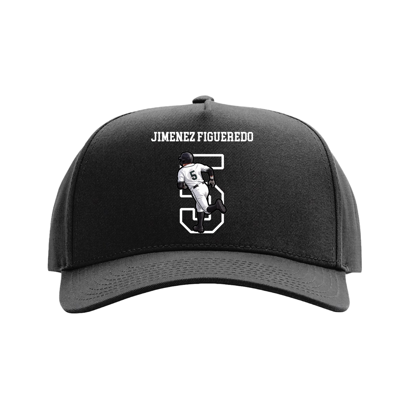 Full Fabric Five-Panel Champ Cap — Shirsey in Black