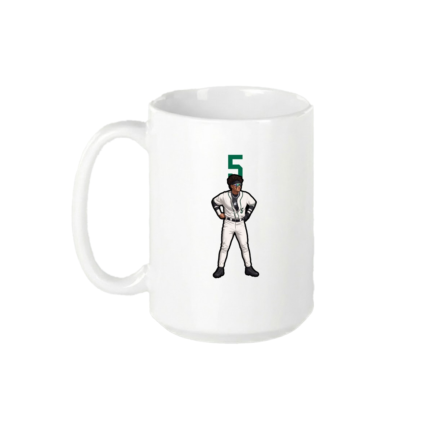 15oz Coffee Mug — Number Top in White
