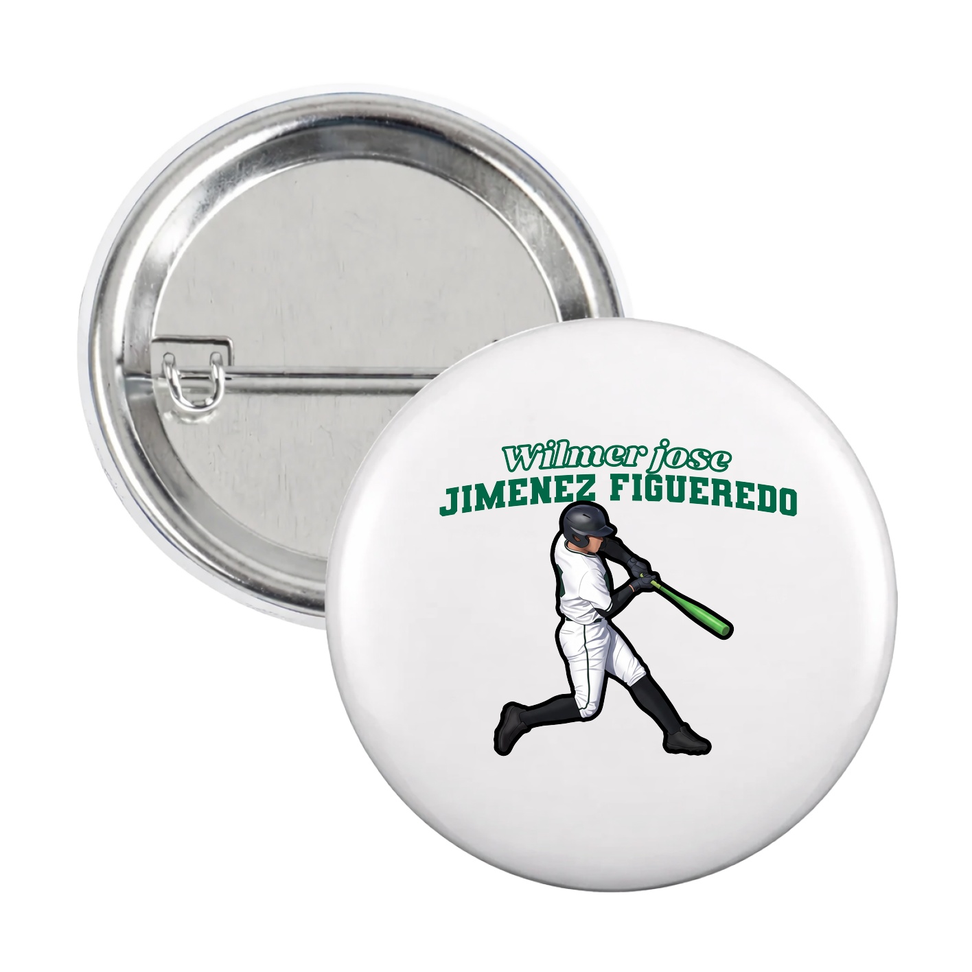 Game Day Button — Name Arch in White