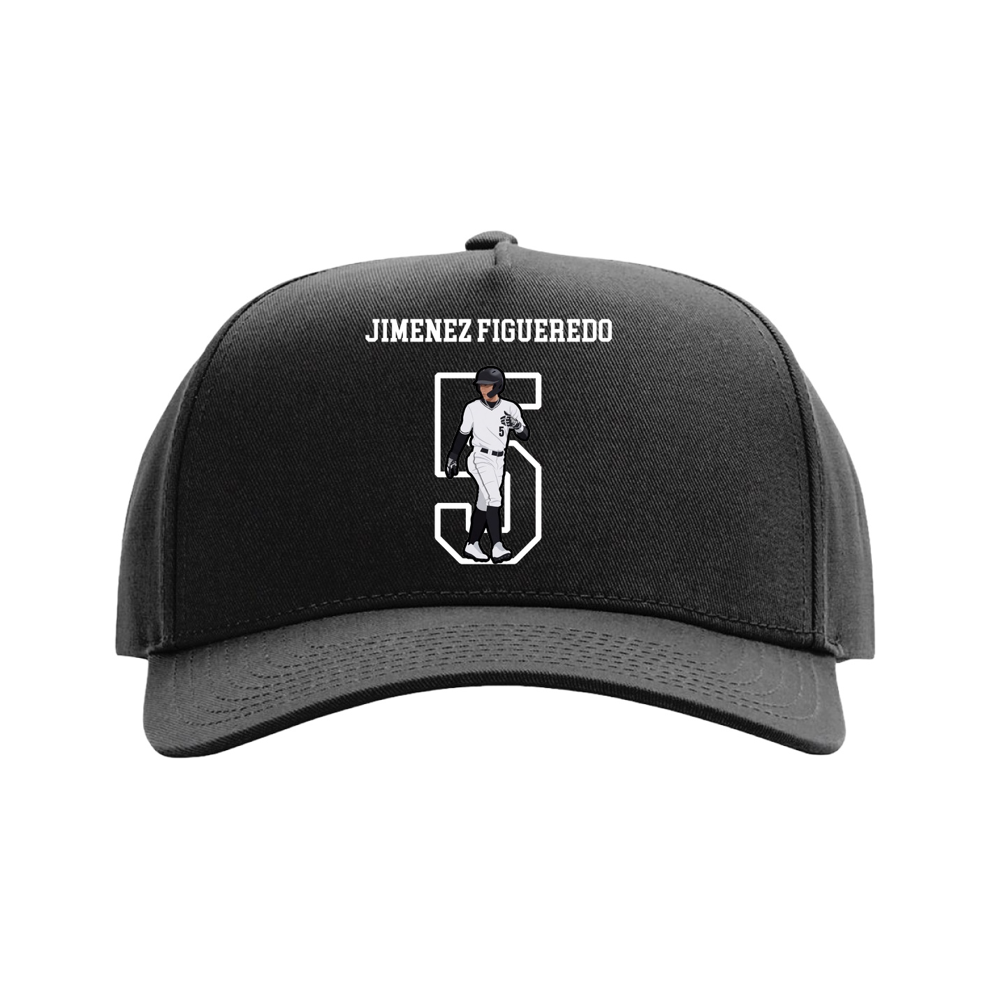 Full Fabric Five-Panel Champ Cap — Shirsey in Black