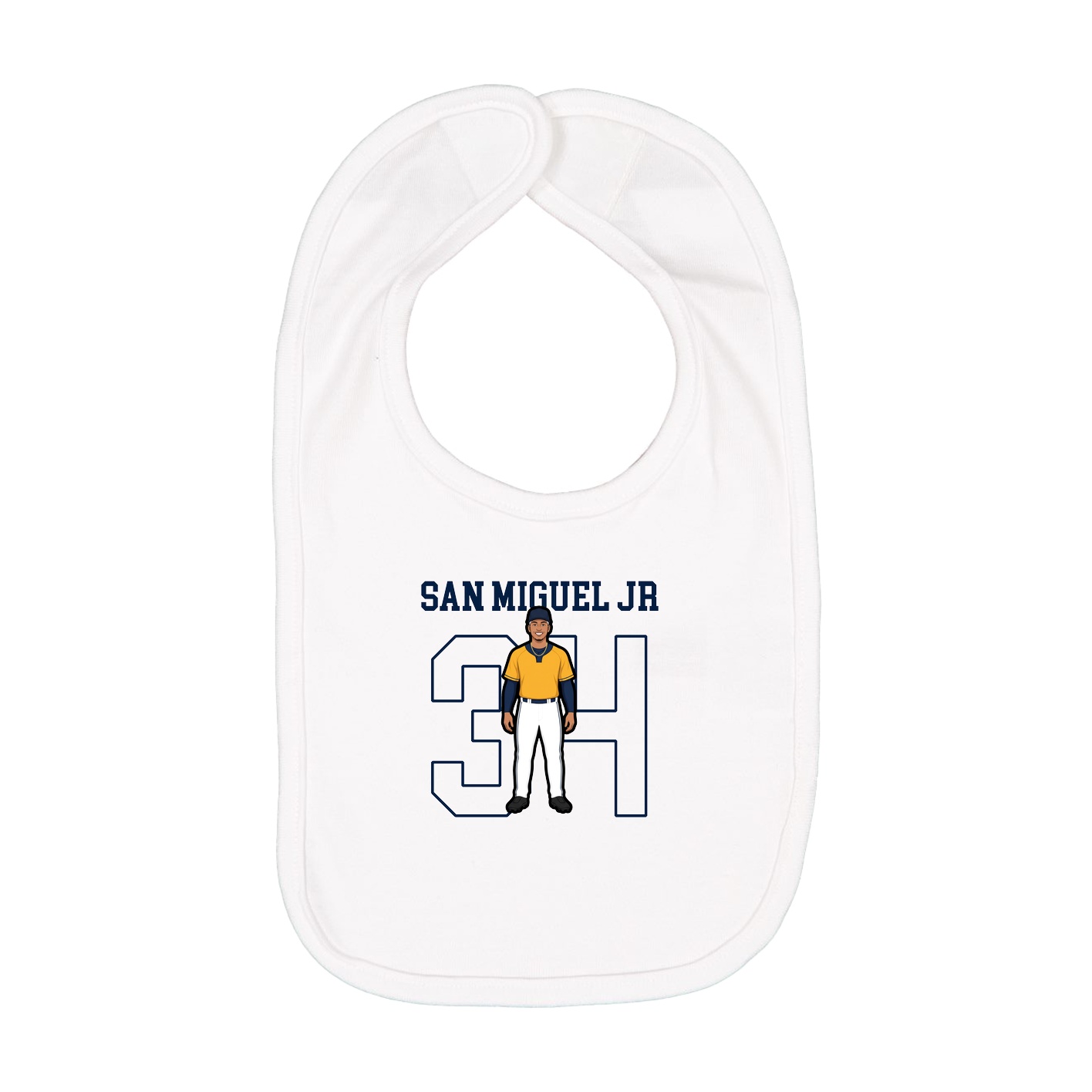 Infant Bib — Shirsey in White