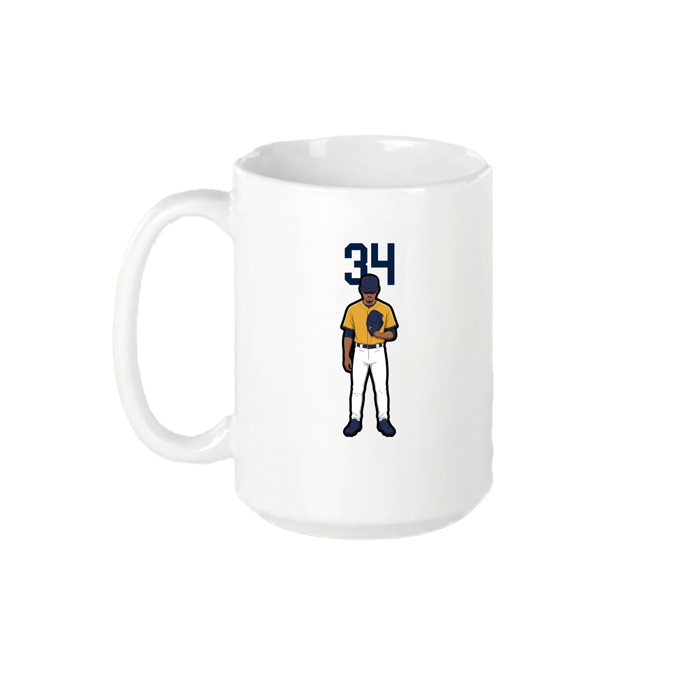 15oz Coffee Mug — Number Top in White