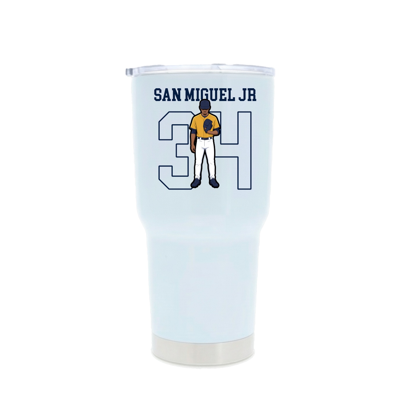 30oz Stainless Steel Tumbler — Shirsey in White