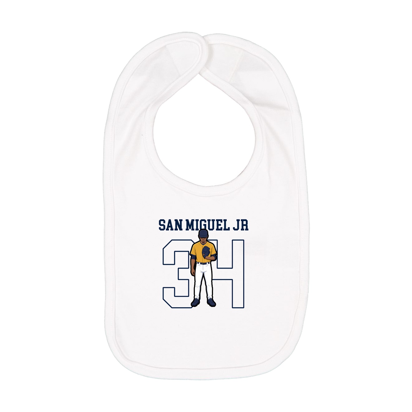 Infant Bib — Shirsey in White