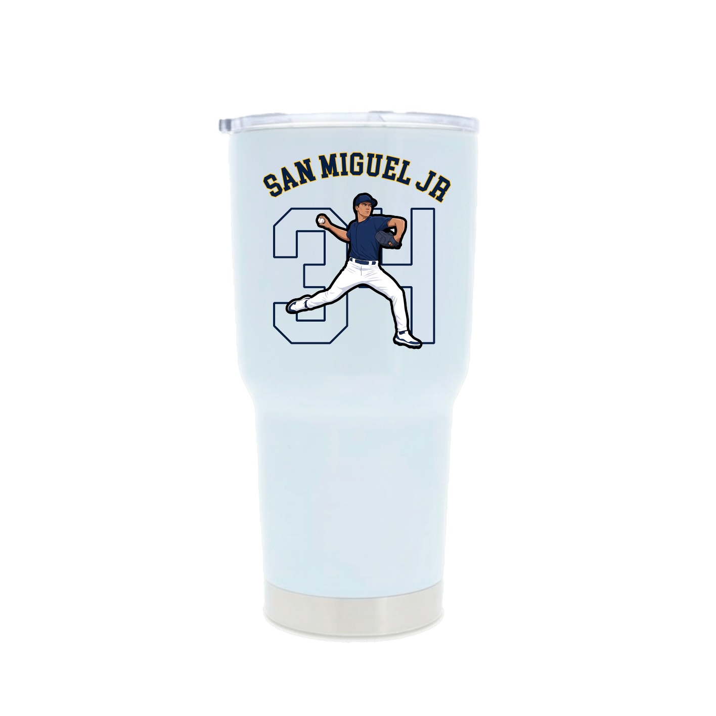 30oz Stainless Steel Tumbler — Shirsey Arch in White