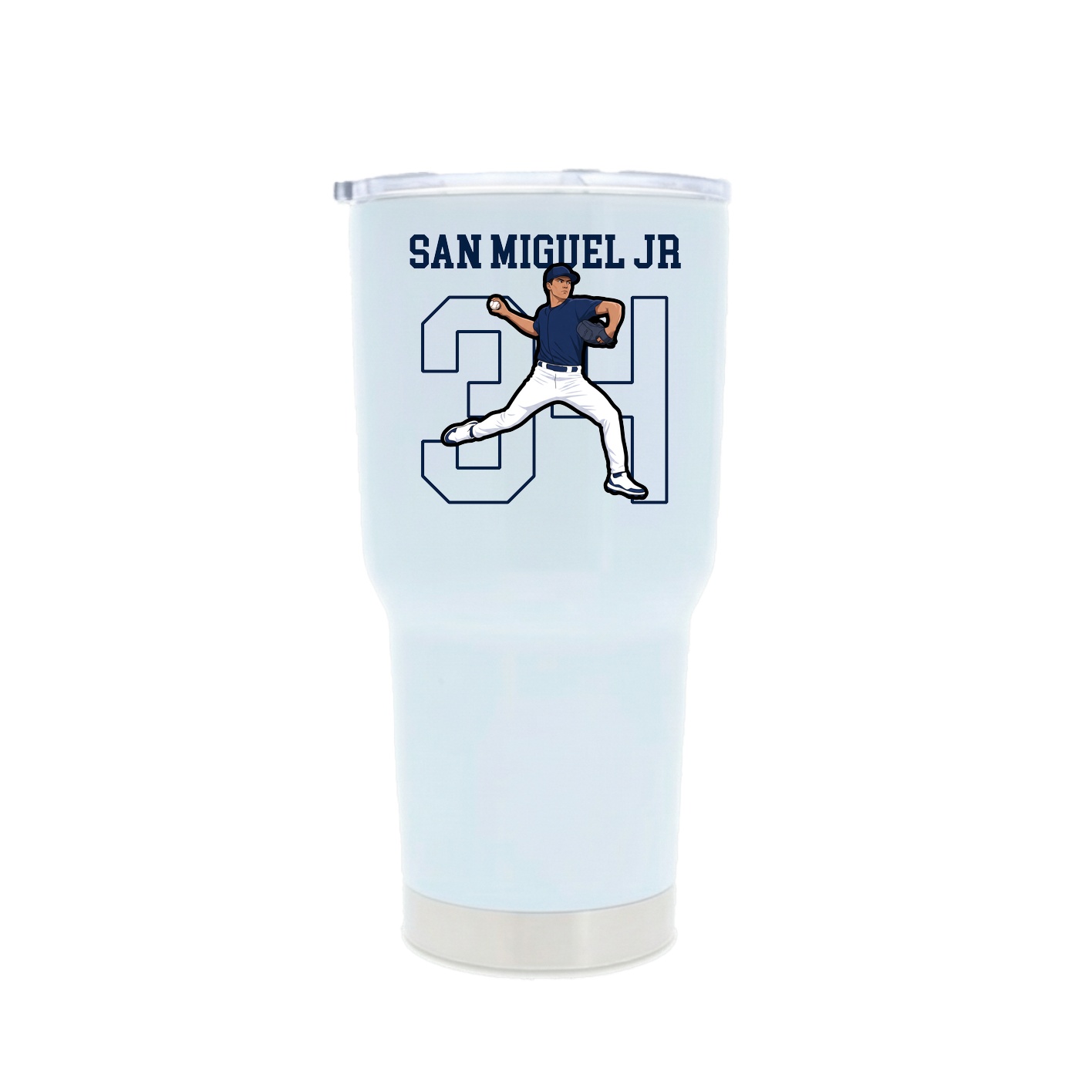 30oz Stainless Steel Tumbler — Shirsey in White