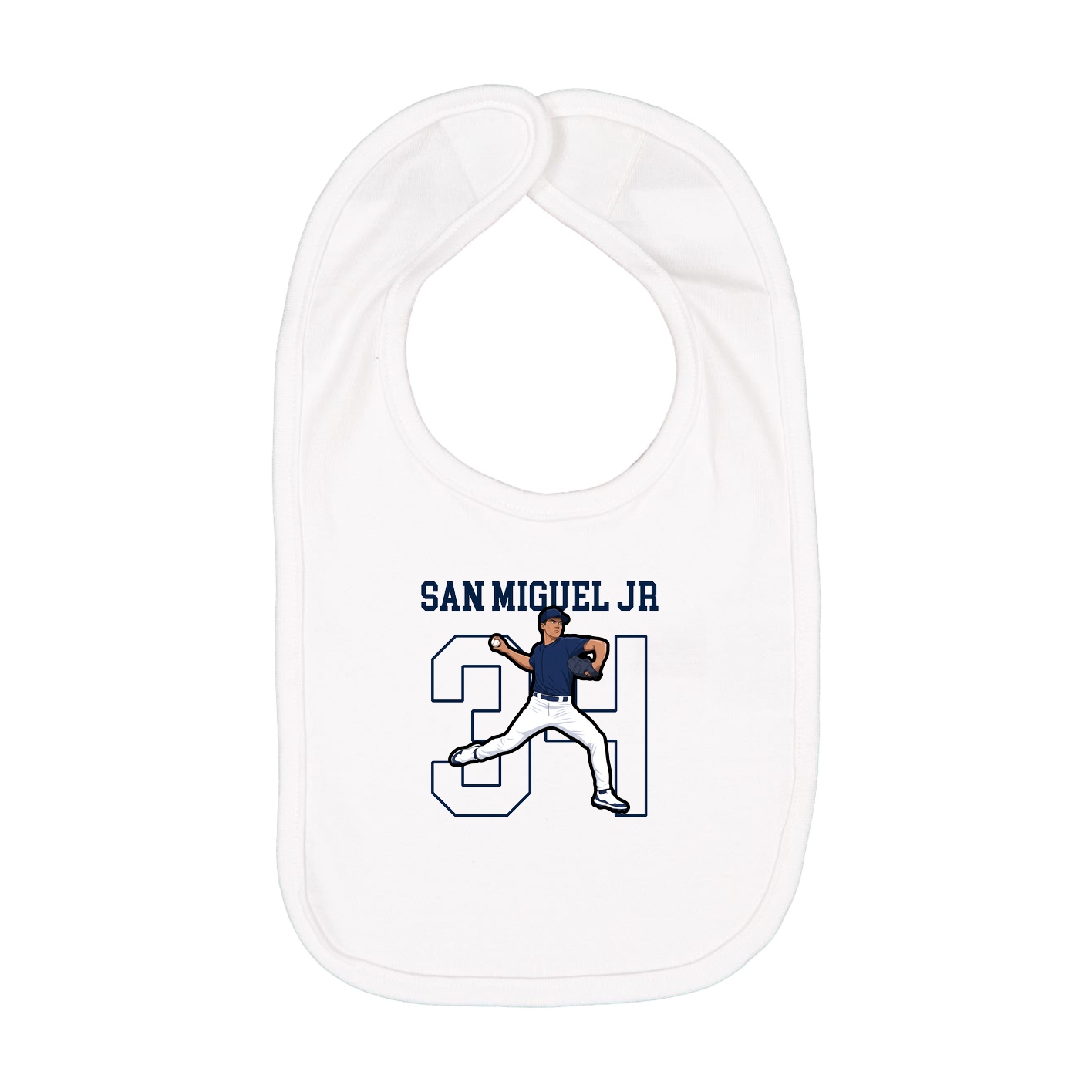Infant Bib — Shirsey in White