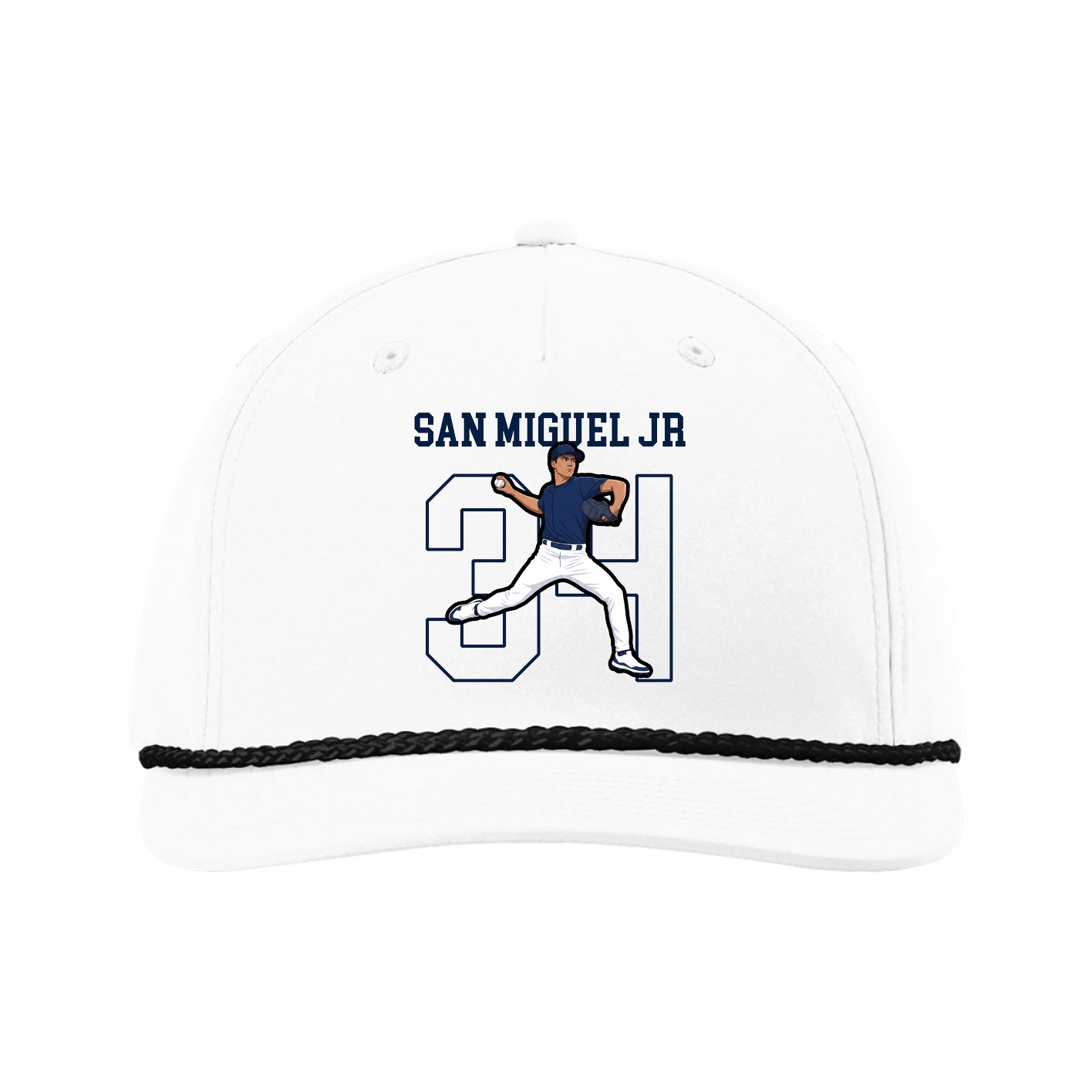 Five-Panel Classic Rope Cap — Shirsey in White