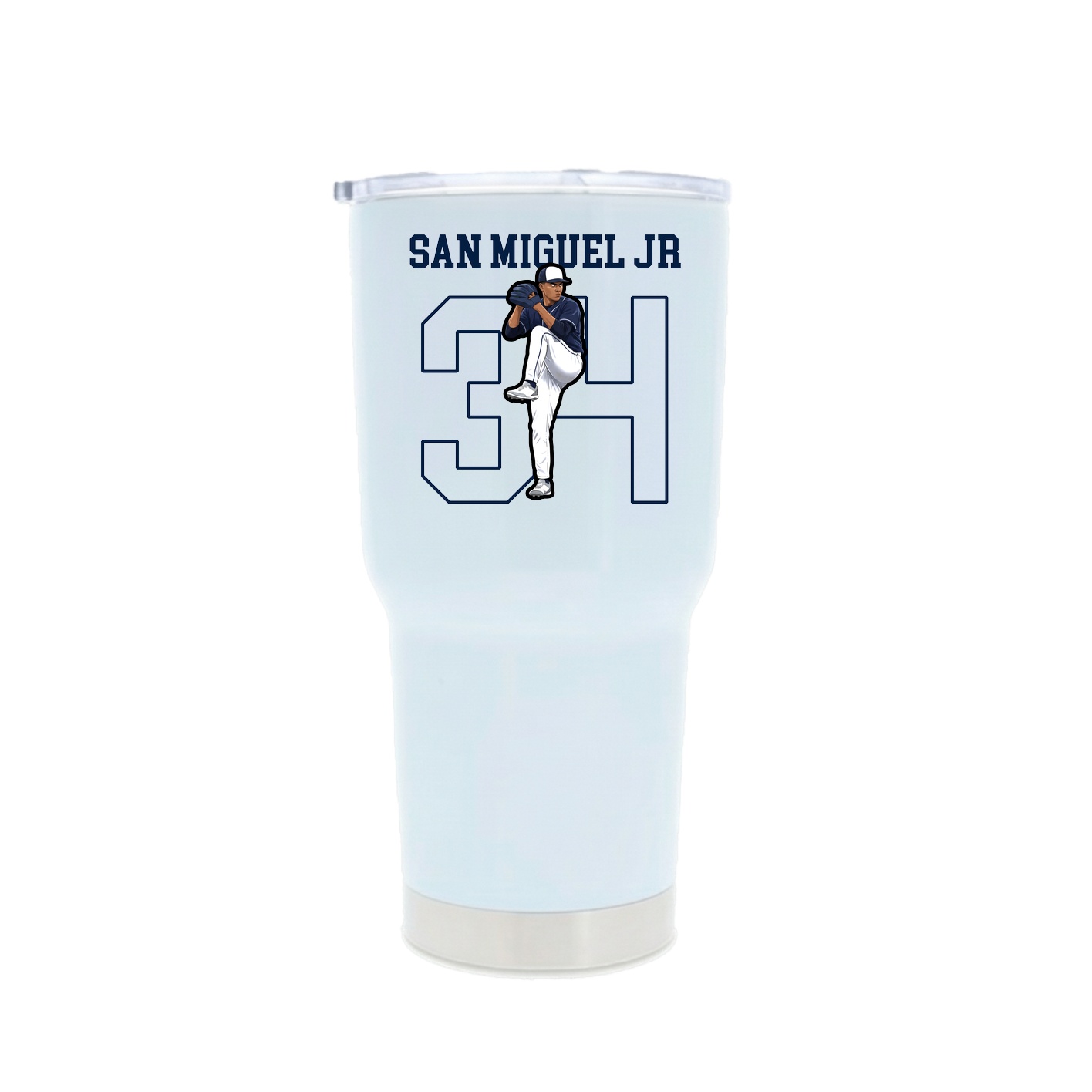 30oz Stainless Steel Tumbler — Shirsey in White