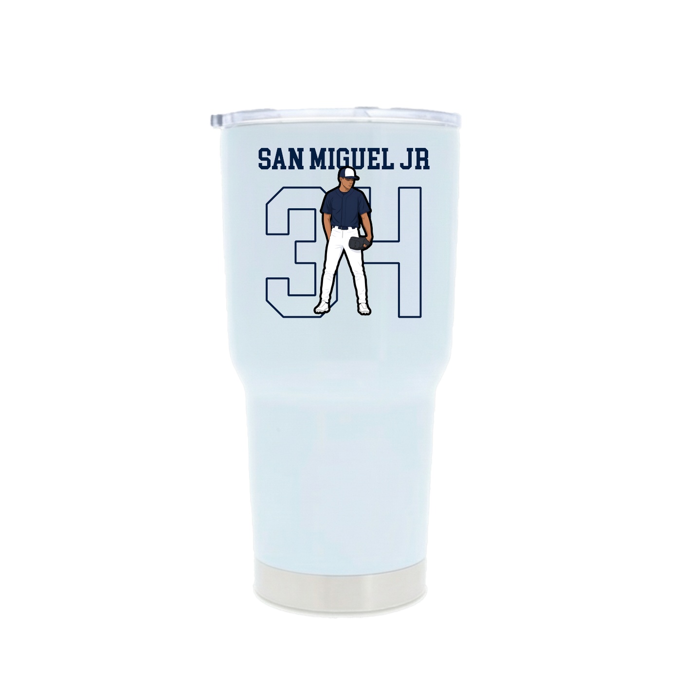 30oz Stainless Steel Tumbler — Shirsey in White