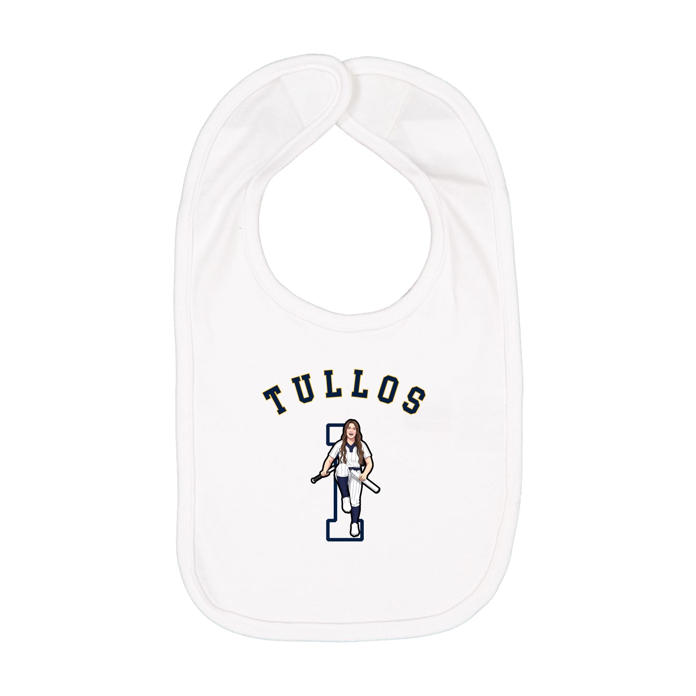 Infant Bib — Shirsey Arch in White