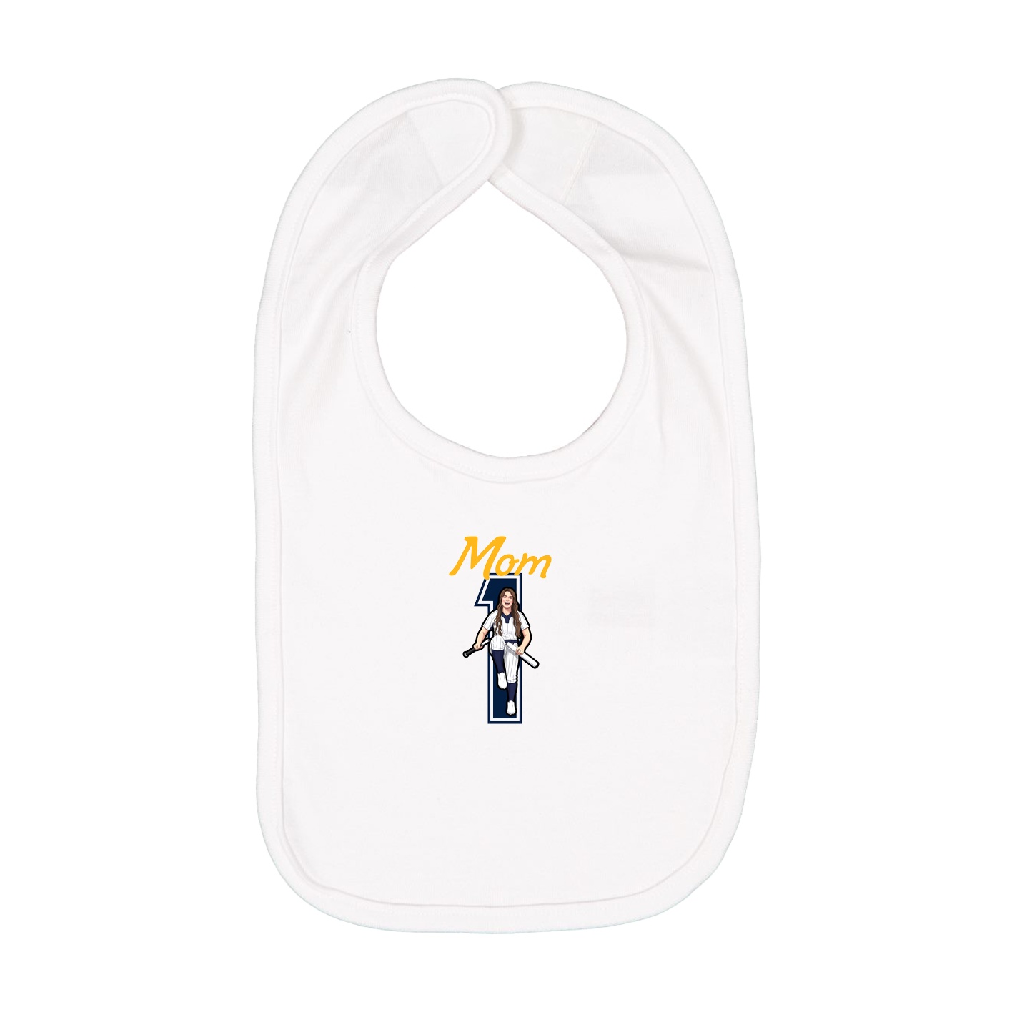 Infant Bib — Mothers Day Shirsey in White