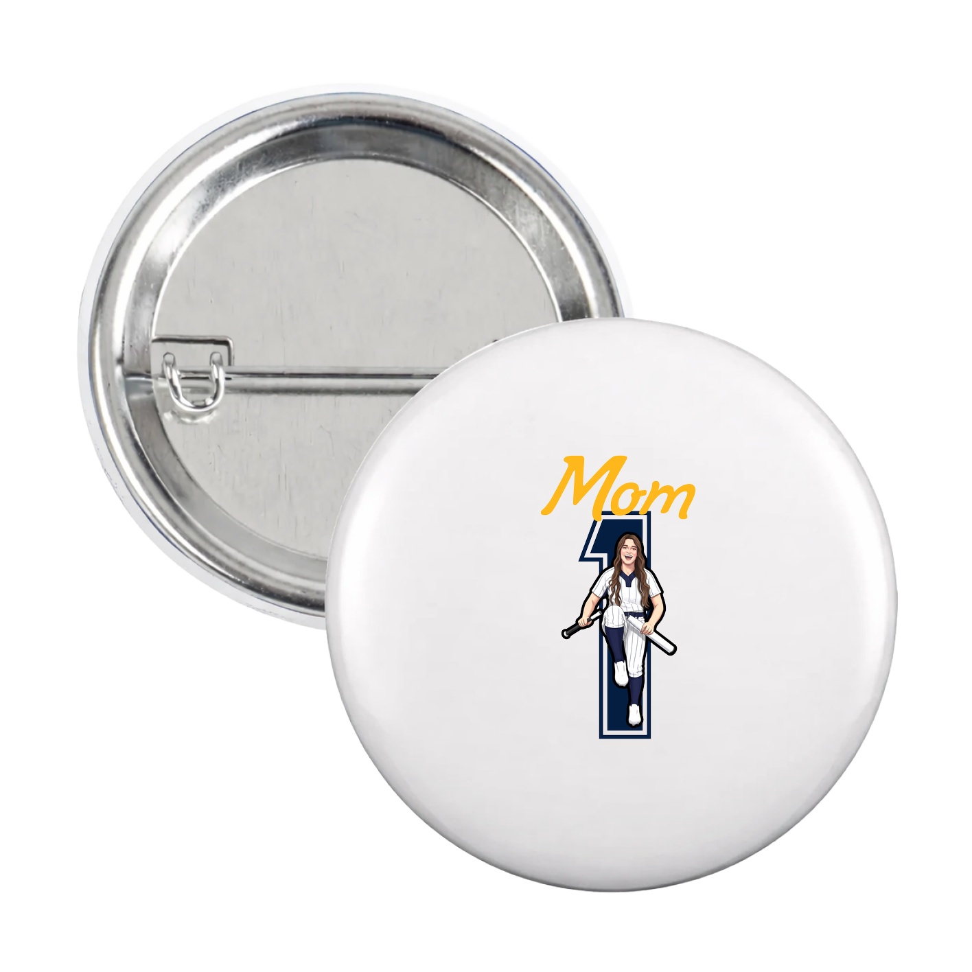 Game Day Button — Mothers Day Shirsey in White