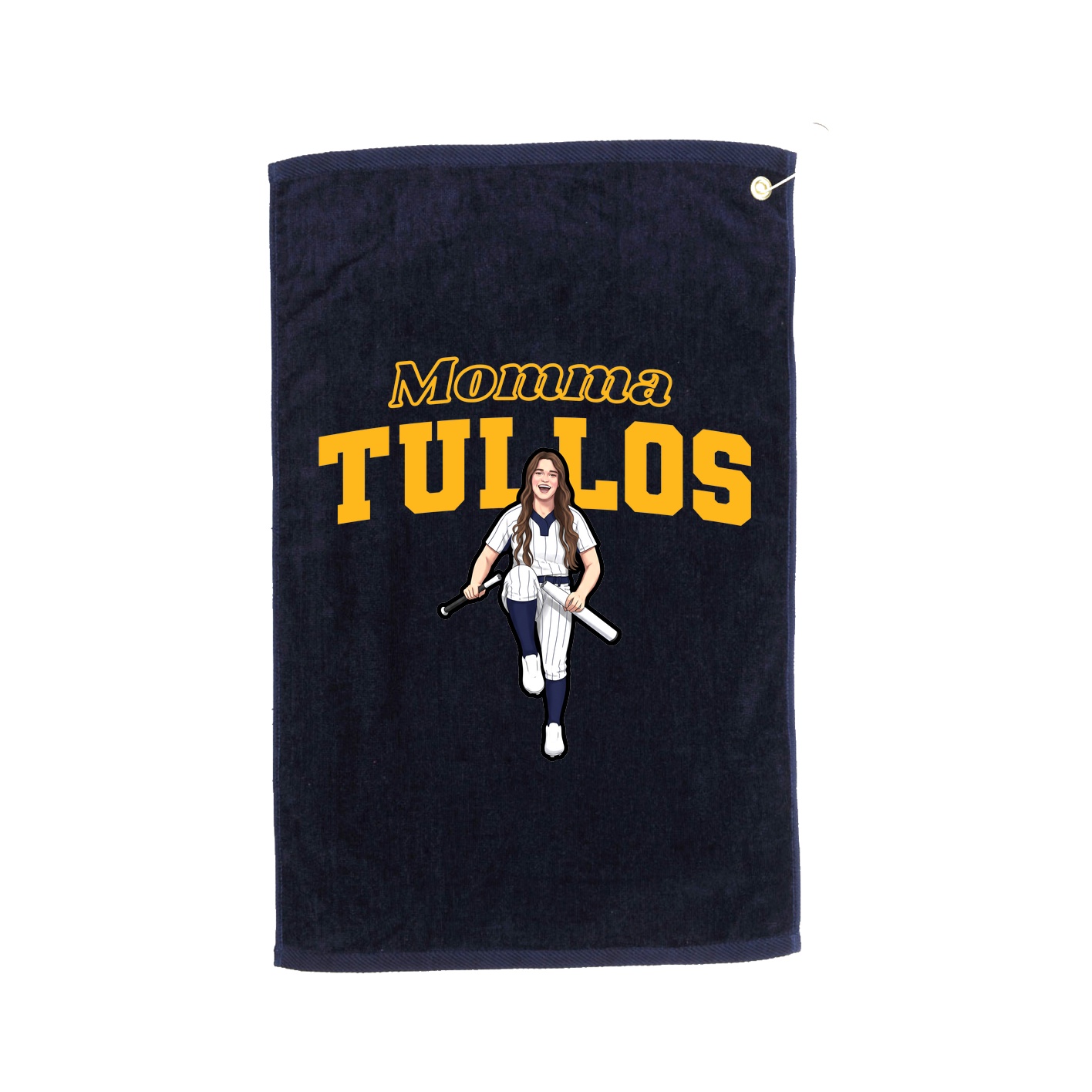 Golf Towel — Mothers Day Block in Navy
